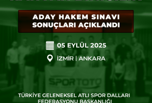 05 EYLÜL 2025 | RAHVAN BİNİCİLİK ADAY HAKEM KURSU SINAV SONUÇLARI AÇIKLANDI