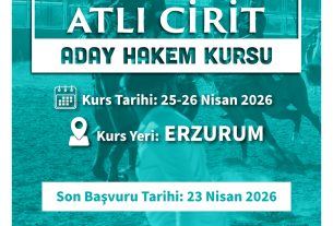 DUYURU | Atlı Cirit Aday Hakem Kursu | ERZURUM | 25-26 Nisan 2026