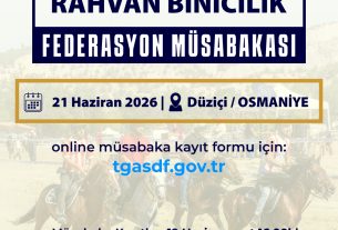 RAHVAN BİNİCİLİK FEDERASYON MÜSABAKASI | Düziçi / OSMANİYE | 21 Haziran 2026 | Müsabaka Ön Kayıt Formu