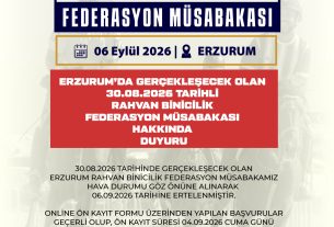 RAHVAN BİNİCİLİK FEDERASYON MÜSABAKASI | ERZURUM | 06 EYLÜL 2026 | Müsabaka Ön Kayıt Formu