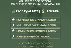 TGASDF Atlı Cirit 2026 Sezonu | Ön Eleme B Grubu Müsabakaları | 11-13 Eylül 2026 | ANKARA