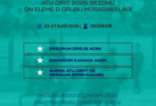 TGASDF Atlı Cirit 2026 Sezonu | Ön Eleme D Grubu Müsabakaları | 25-27 Eylül 2026 | ERZURUM