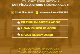 TGASDF Atlı Cirit 2026 Sezonu | Yarı Final A Grubu Müsabakaları | 2-4 Ekim 2026 | Kahramankazan / ANKARA