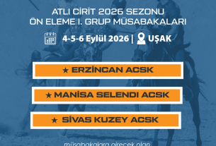 TGASDF Atlı Cirit 2026 Sezonu | Ön Eleme I. Grup Müsabakaları | 4-6 Eylül 2026 | UŞAK